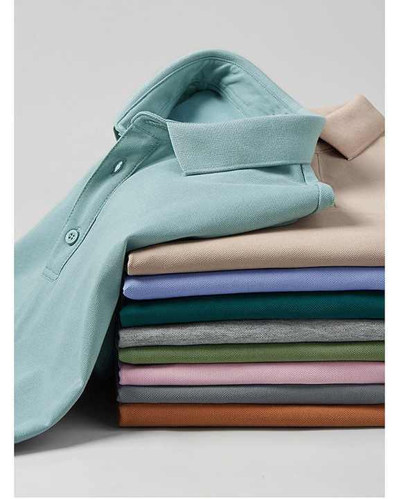 100% Cotton thể thao mặc nhãn riêng Polo phong cách áo thun chống tĩnh 0