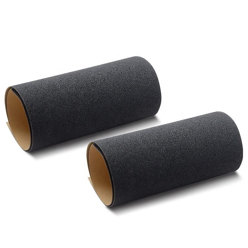 Chất lượng cao nhất chống trượt tùy chỉnh kích thước 9 * 33 màu đen skateboard Griptapes