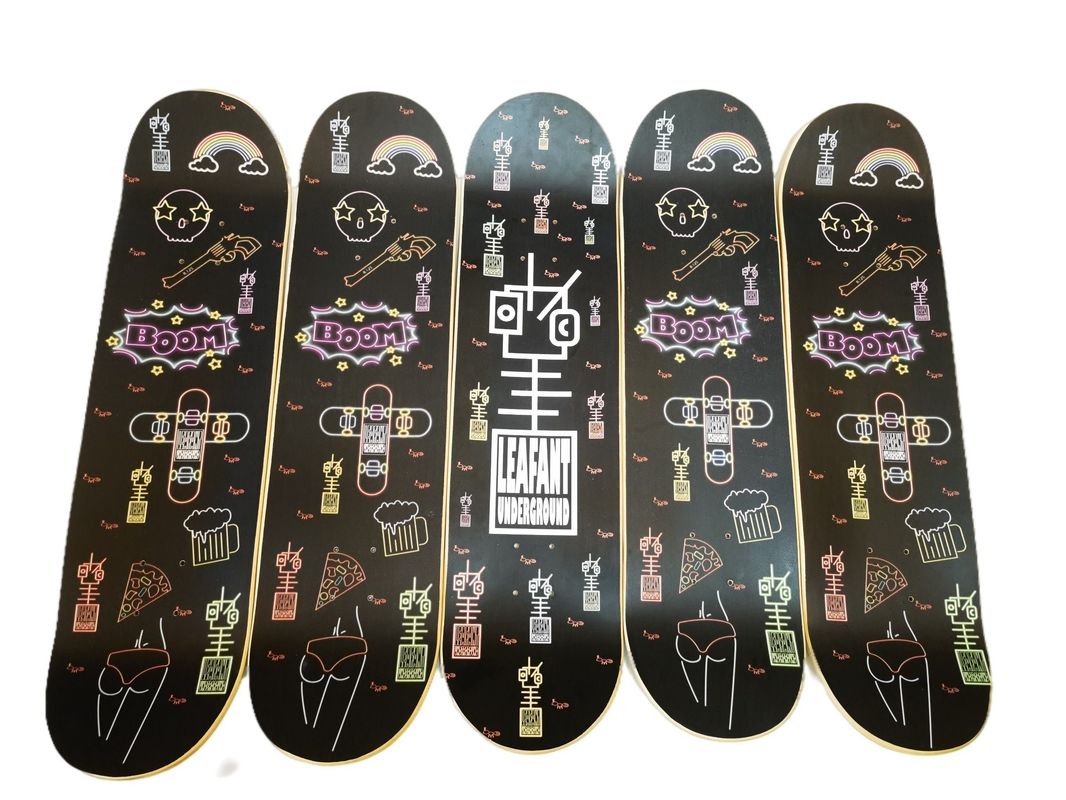 2024 Hot Sales Style 7 Ply Maple Custom Concave Double Kick Chuyên nghiệp Long Board Skateboard